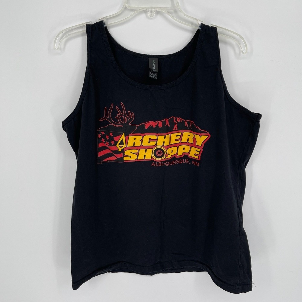 Gildan Women's Black Archery Shoppe Albuquerque NM Hunting Tank‎ Top Size 2XL